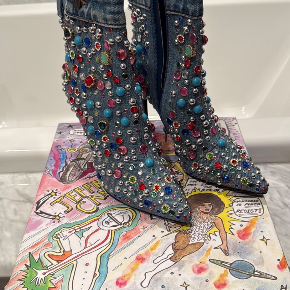 Jeffrey Campbell Blue Denim Boots size 9 NWT - Picture 4 of 10